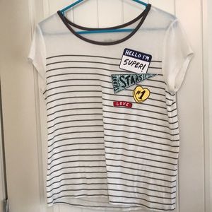 Justice striped T-shirt in size 16